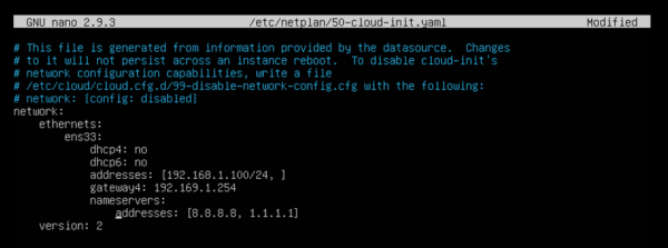 Como você pode ver, há dhcp4: true = dchp para ipv4 está ativado