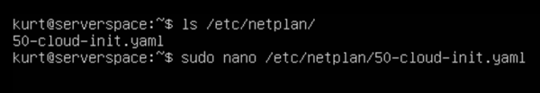 Abra o arquivo de configuração do netplan