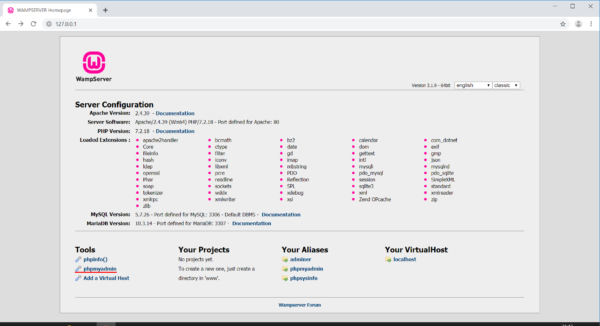 Configurando o phpMyAdmin