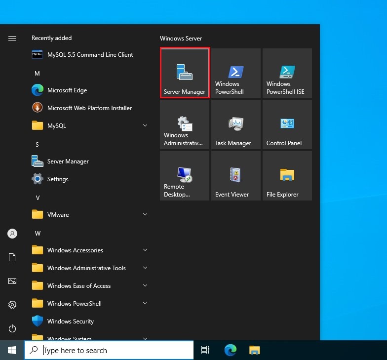 Windows Server Manager
