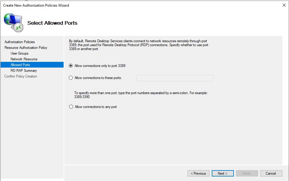 Select a port