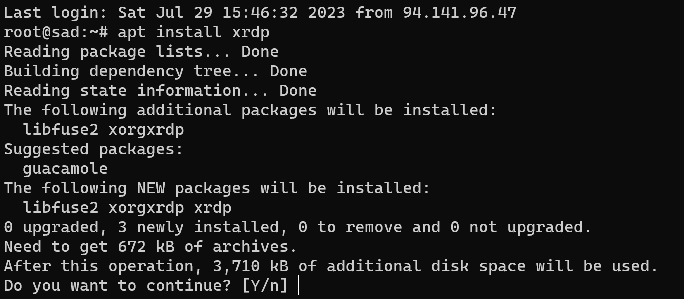 Install packets