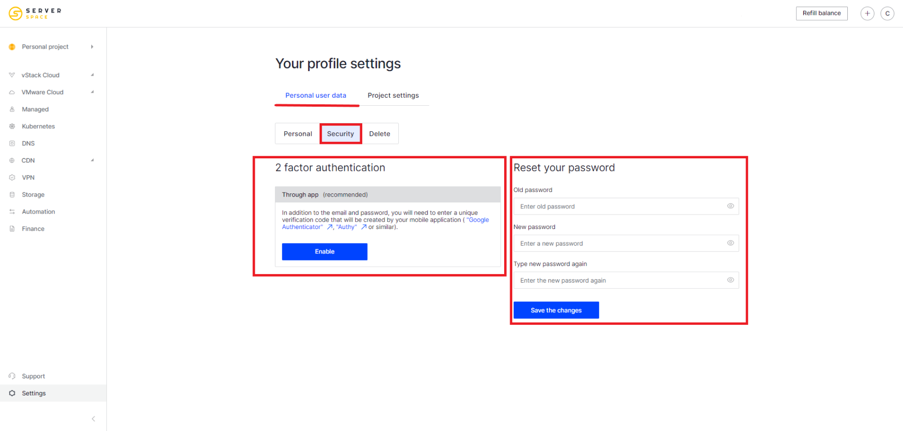 Security in personal settings