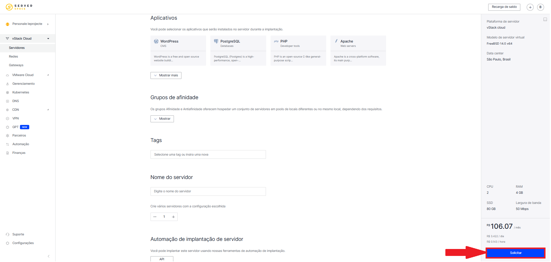 Creating server br